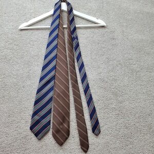 VTG Christian Dior Silk Striped Neckties Mens Luxury Designer Fashion Accessory